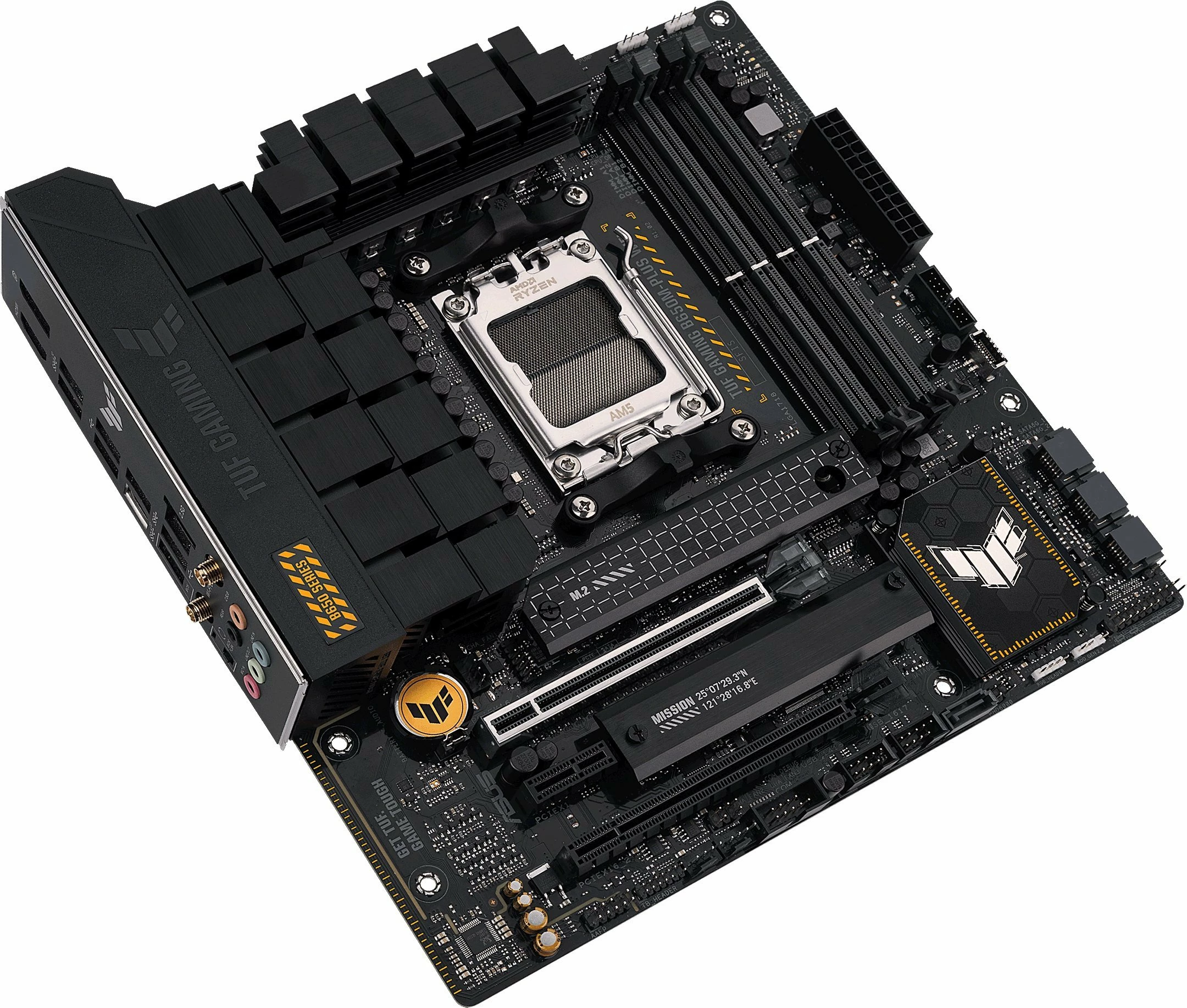 Pllakë amë Asus TUF GAMING B650M-PLUS WIFI, Micro ATX, DDR5, Wi‑Fi, Bluetooth, E zezë