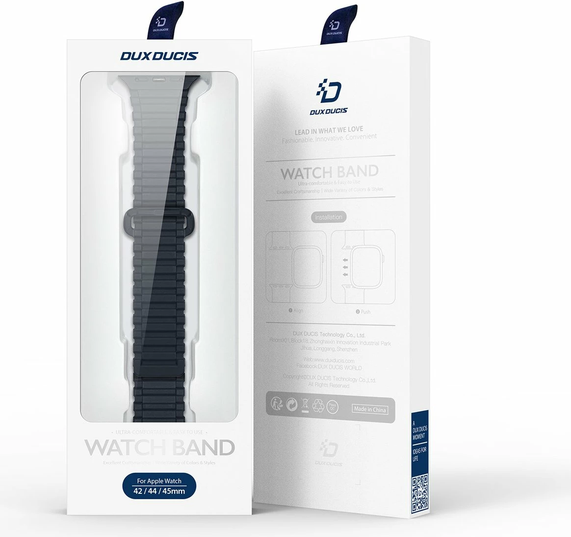 Rrip magnetik për Apple Watch Dux Ducis Armor Version, silikon, 42/44/45/49mm, Kaltër