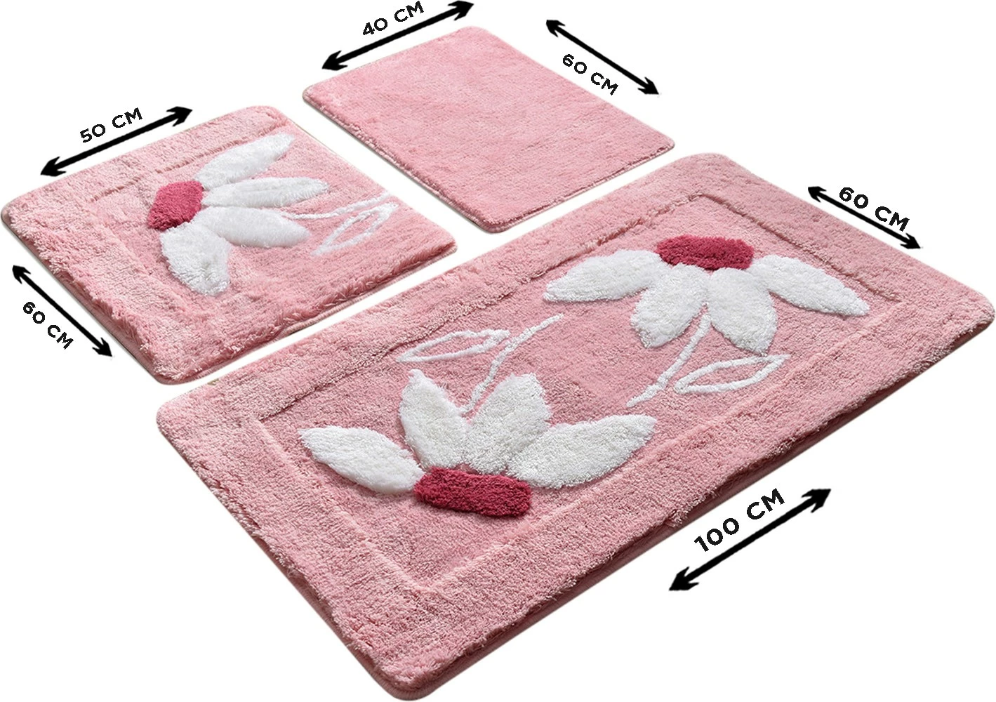 Set tapetash për banjo akrilik, 3 copë, Mijolnir, Daisy, rozë