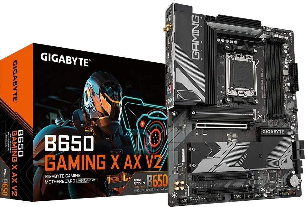 Pllakë amë Gigabyte B650 Gaming X AX V2, ATX, DDR5, Wi‑Fi 6E, 2.5GbE