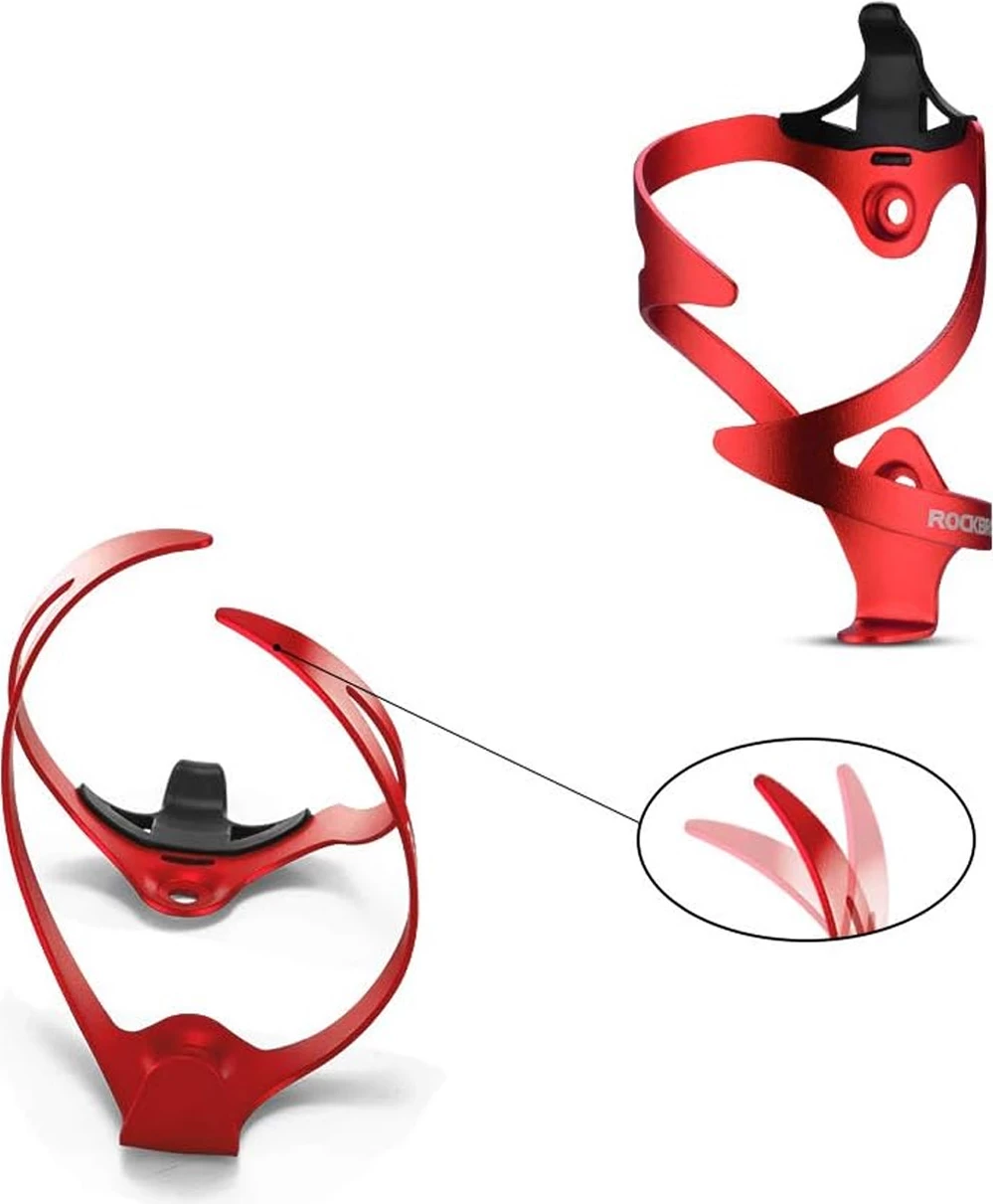 Mbajtës shishe për biçikletë Rockbros 2017-11ARD, alumini, e kuqe