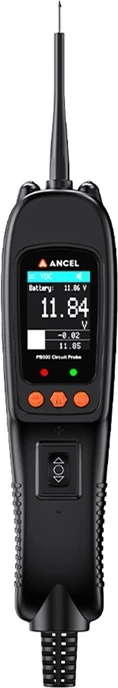 Tester qarku Ancel PB500, me ekran TFT, për automjete, 12-24V, i zi