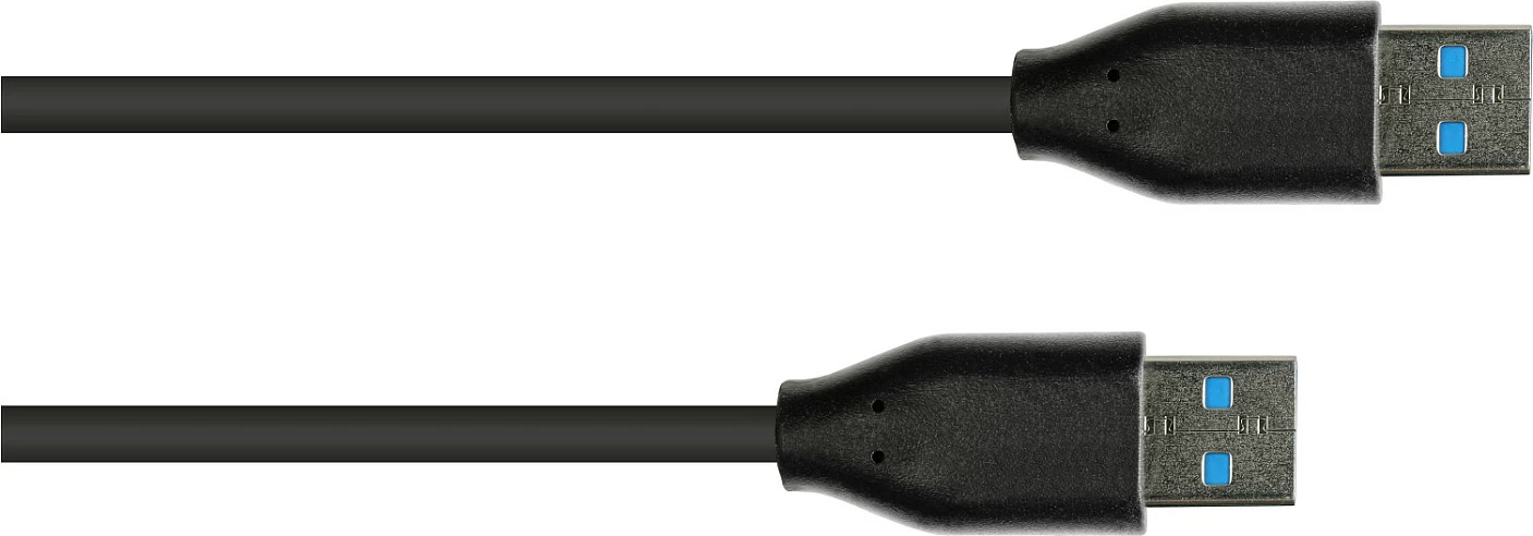 Kabllo USB-A në USB-A GoodConnections Alcasa 2831-AA010S, 1m, USB 3.2 Gen 2, 10 Gbit/s, e zezë
