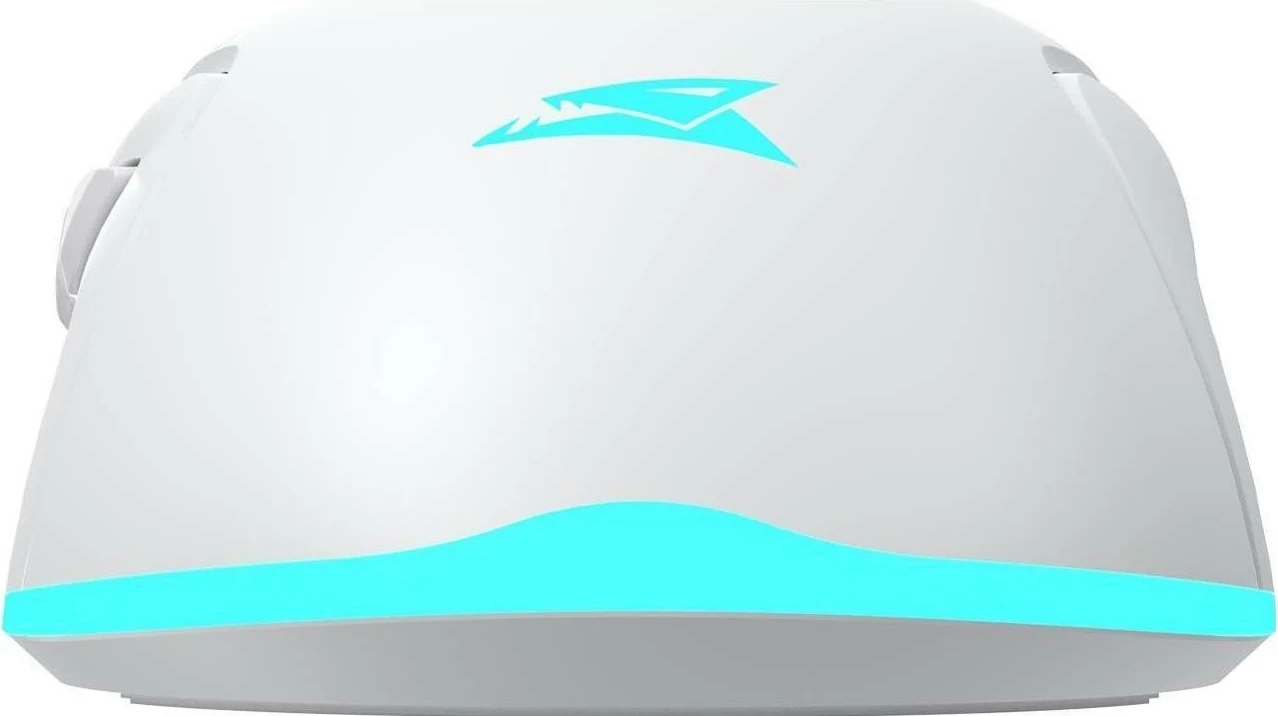 Maus gaming Baracuda Turtle, wireless 2.4GHz, 3200 DPI, RGB, i bardhë