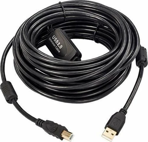 Kabel USB MicroConnect USBAB10B-ACTIVE USB-A në USB-B, 10 m, USB 2.0, i zi