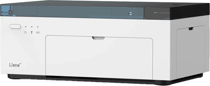 Printer foto portativ Liene Amber M100 4x6 inç, Wi‑Fi, 300 DPI, i bardhë, set me 100 fletë + 3 kartridgje
