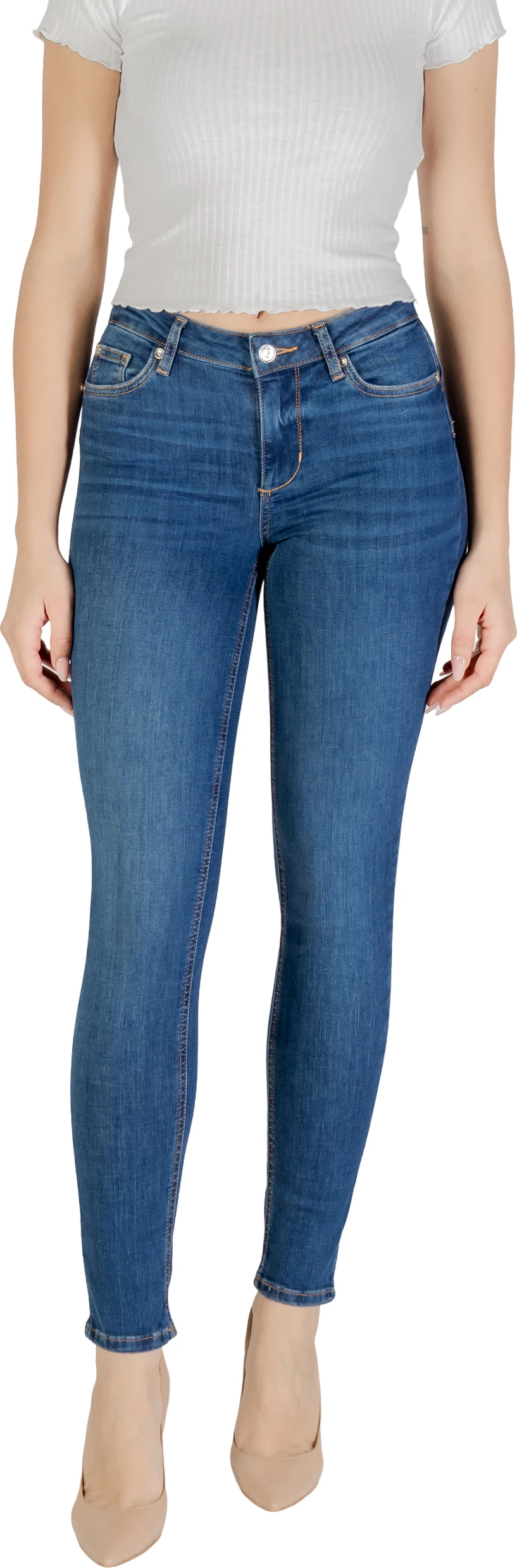 Pantallona xhins për femra Liu Jo B.UP DIVINE H.W. UXX037 D4811, denim i errët