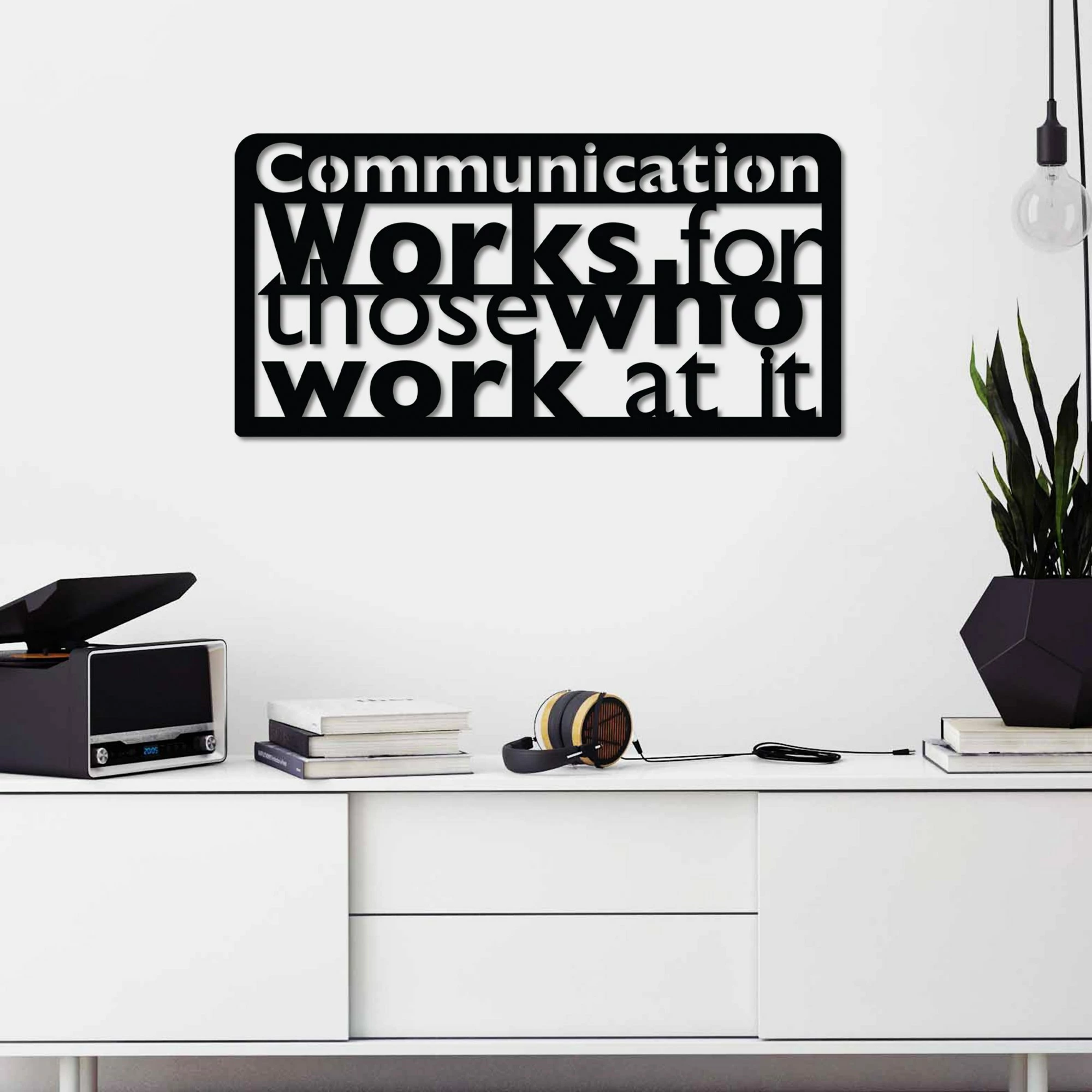 Aksesor dekorativ metalik për mur, Wallity, Communication