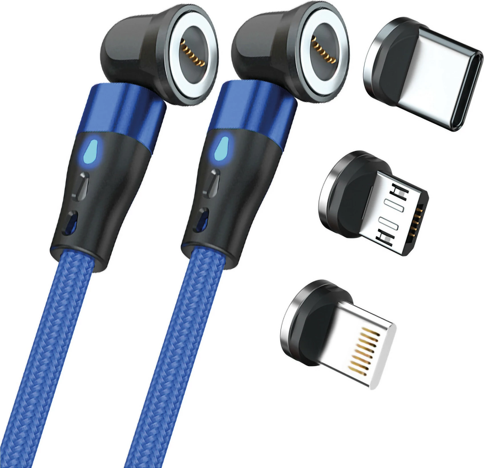 Kabllo karikimi magnetike Realpower MagneticCharge2, 1 m, e kaltër