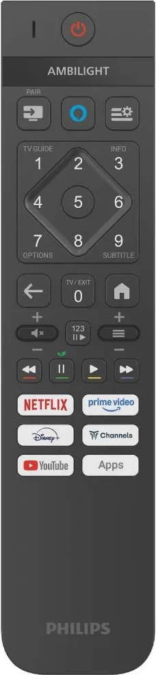 Televizor Philips 55PUS9010/12 55" 4K UHD QLED, Ambilight 3, Smart (Titan OS), 144 Hz, e zezë