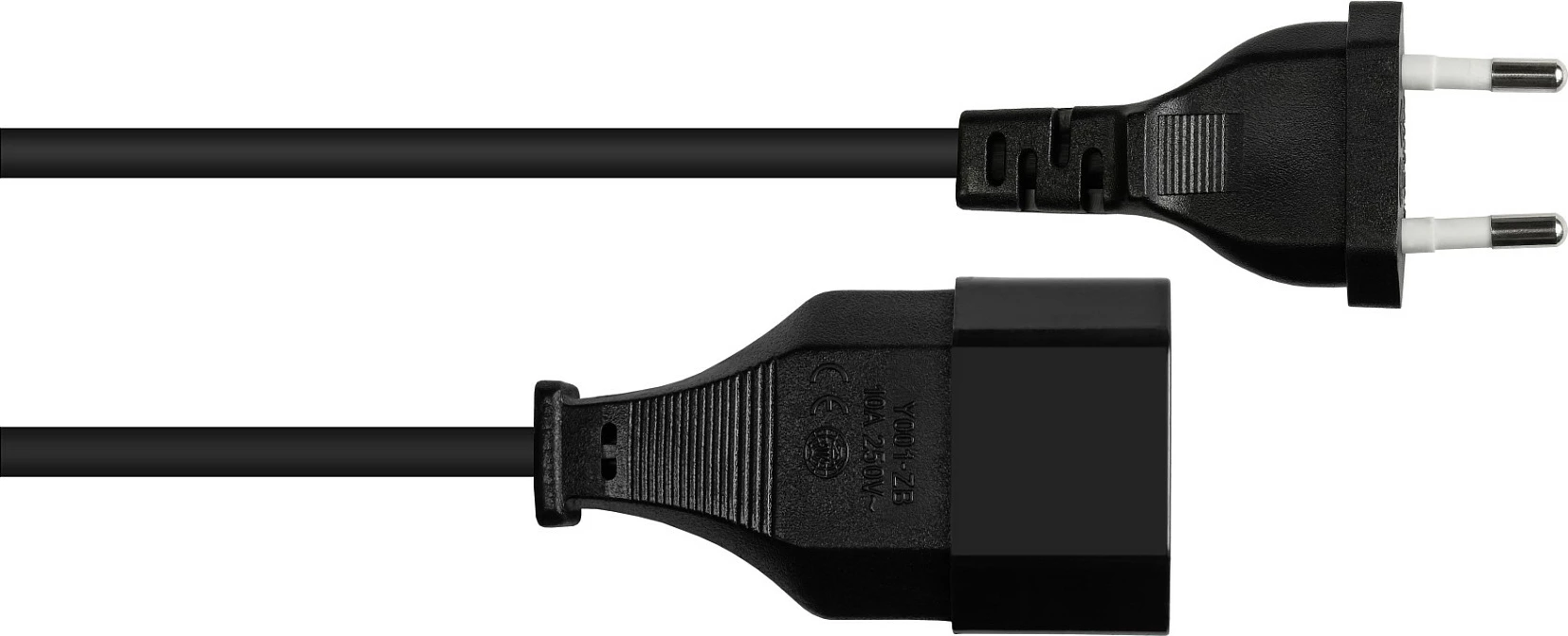 Kabllo rryme GoodConnections P0300-S010, 1 m, prizë Type C, 250 V, e zezë