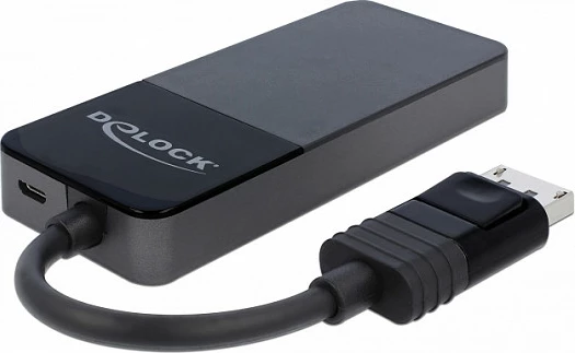 Splitter DisplayPort DeLOCK DP 1.4 në 3x HDMI MST, 4K, i zi