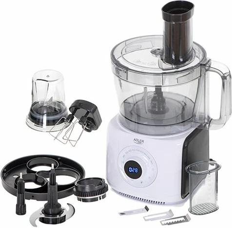 Robot kuzhine Adler AD4224 12në1 1000W me ekran LCD, enë 3.5L/2.0L, bardhë/zi