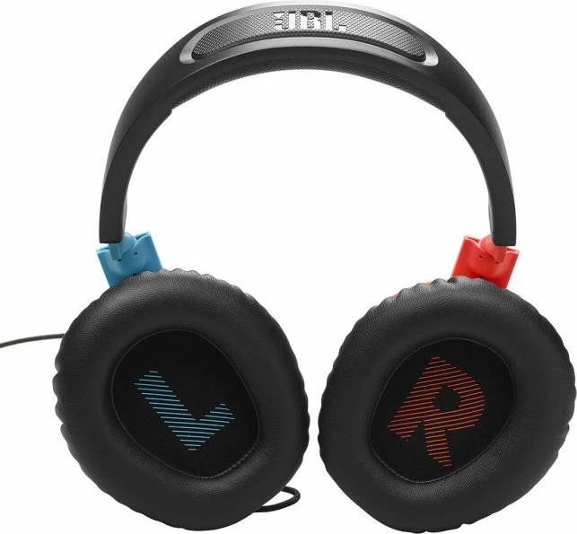 Kufje JBL Quantum 100N Nintendo, me kabllo 1.2 m, mikrofon i shkëputshëm, 40 mm, blu/kuqe