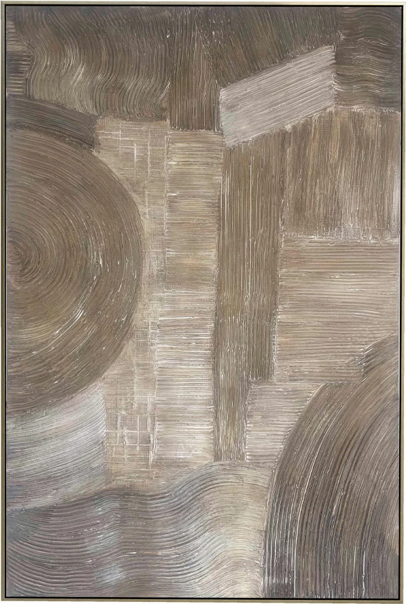 Pikturë dekorative Subversive, kanavacë, 80x120x4cm, ngjyrë shampanjë