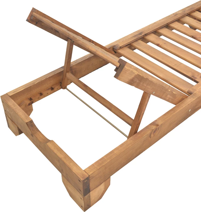 Shezlong Zalka, ngjyrë arre, 66x197x28cm