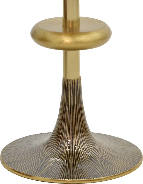 Tavolinë anësore Trego Inart metalik, ngjyrë ari-zi, D39x55cm