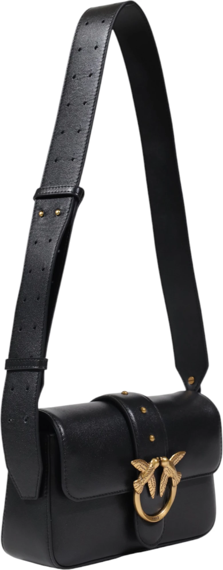 Çantë shpatulle Pinko Love One Mini Slouchy FL 104340 A0QO, e zezë