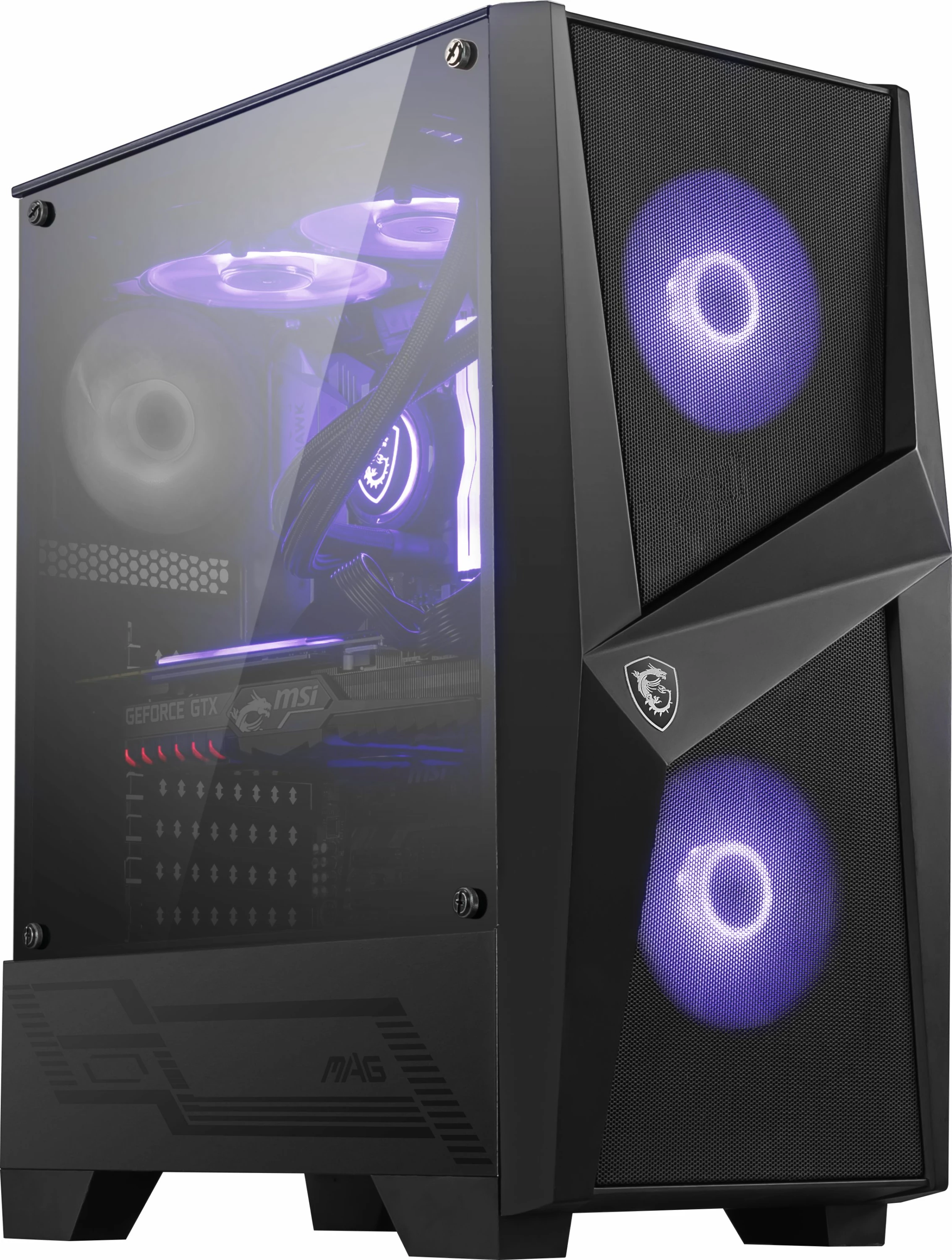Kasë MSI MAG Forge 100M Midi Tower ATX/mATX/Mini-ITX, tempered glass, RGB, e zezë
