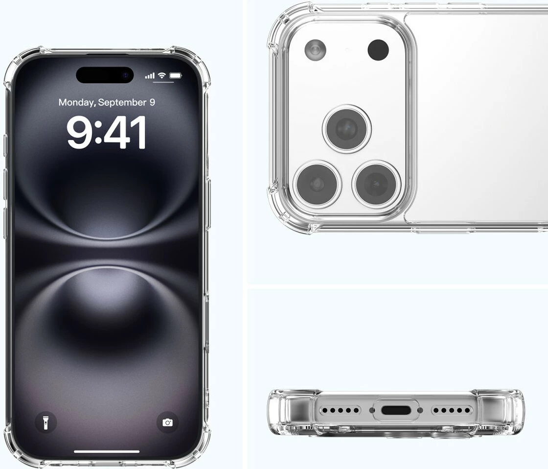 Mbështjellës 4smarts Hybrid Case Ibiza për iPhone 17 Pro Max, transparent