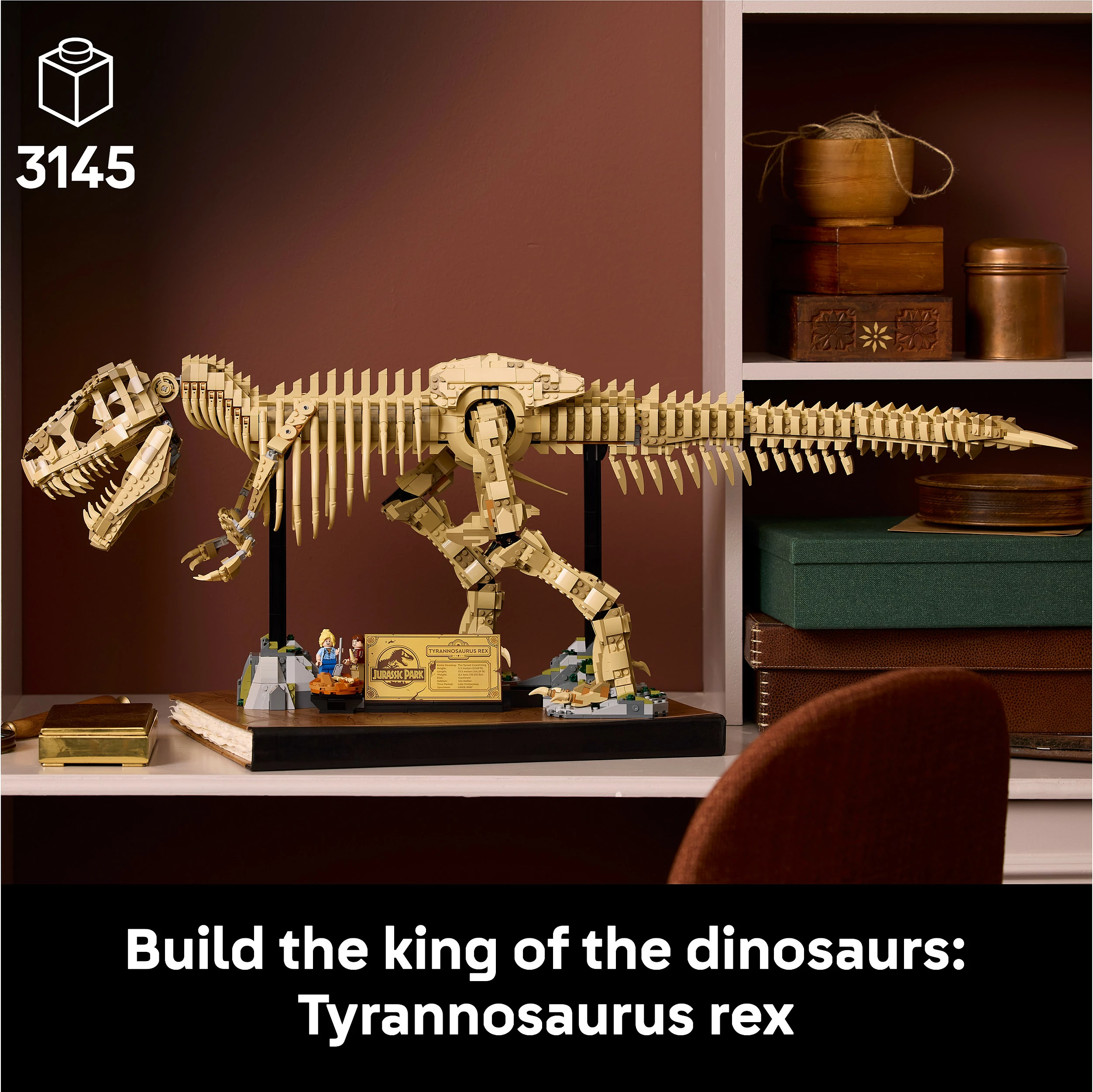Set ndërtimi LEGO Jurassic World 76968 Dinosaur Fossils: Tyrannosaurus Rex, 3145 copë, Shumëngjyrësh
