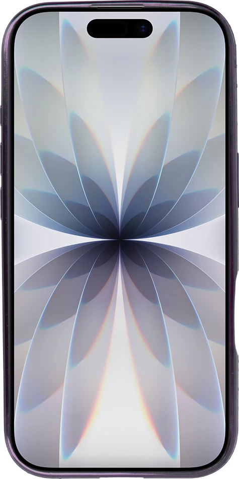 Mbështjellës silikoni ONASI MagSafe për iPhone 17, luks, transparent vjollcë me glitter