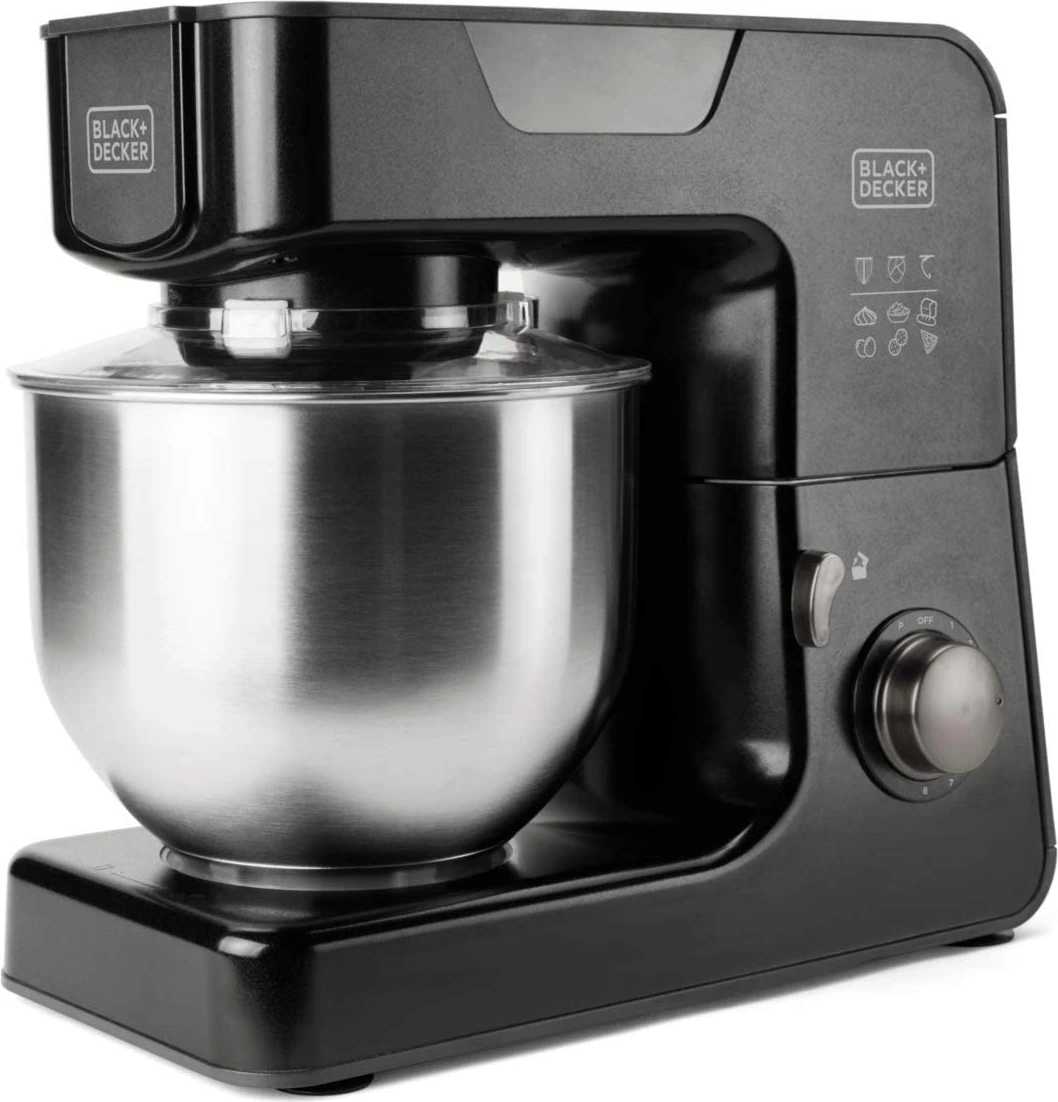 Robot kuzhine Black&Decker BXKM1000E 1000W tas inox 5.2L 8 shpejtësi, i zi