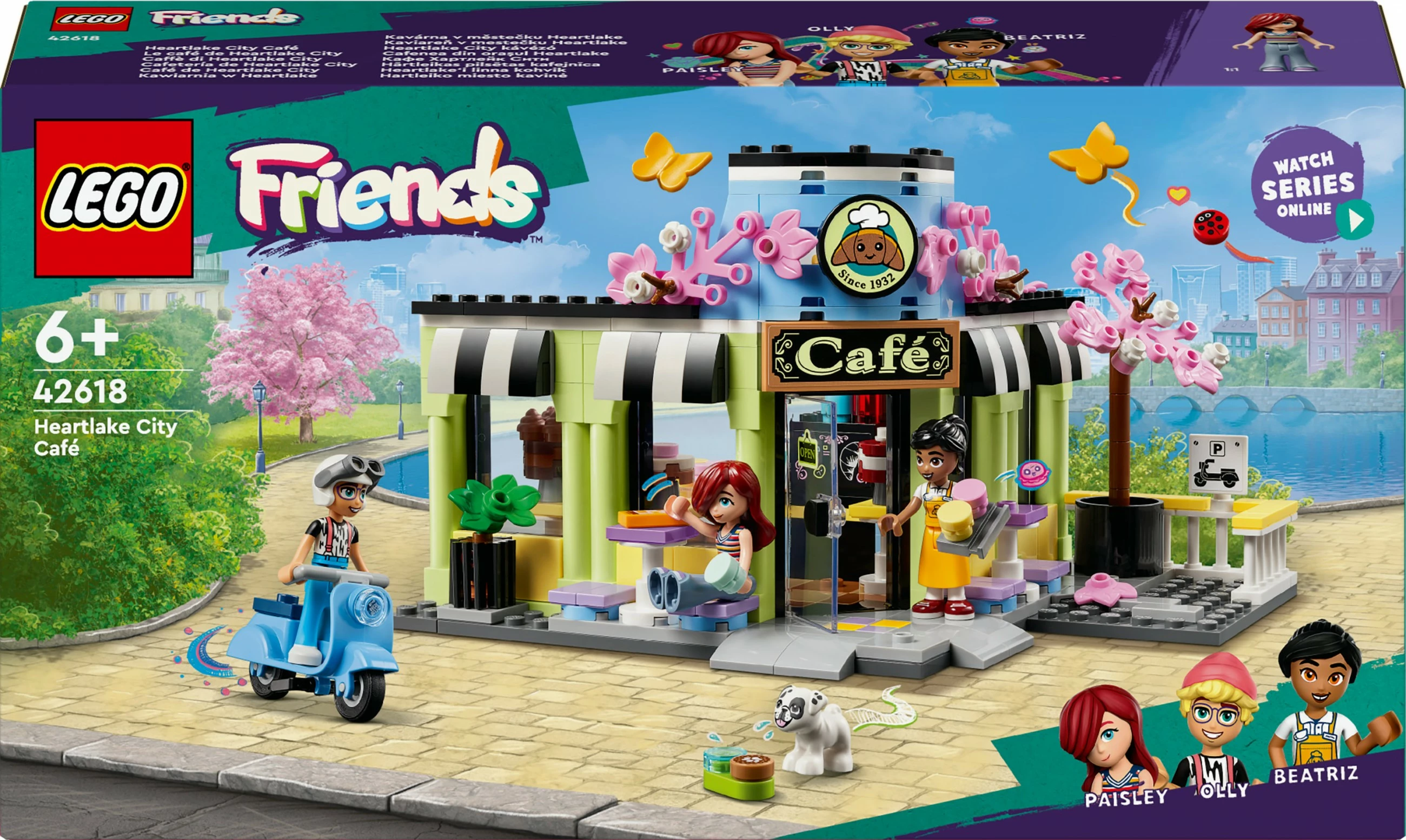 Set LEGO Friends 42618 Heartlake City Café, lodër ndërtimi, me figurina dhe aksesorë