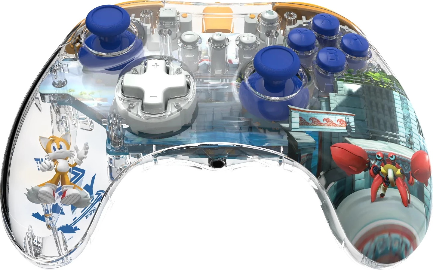 Kontroller me kabllo PDP REALMZ Tails Seaside Hill Zone për Nintendo Switch, transparent