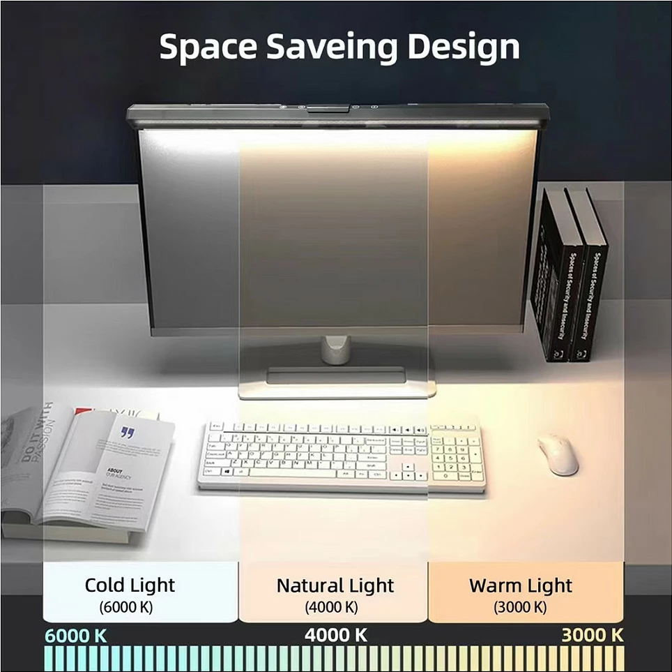 Dritë LED për monitor EQUIP 245450, USB, me dimmer, 6500K, e zezë