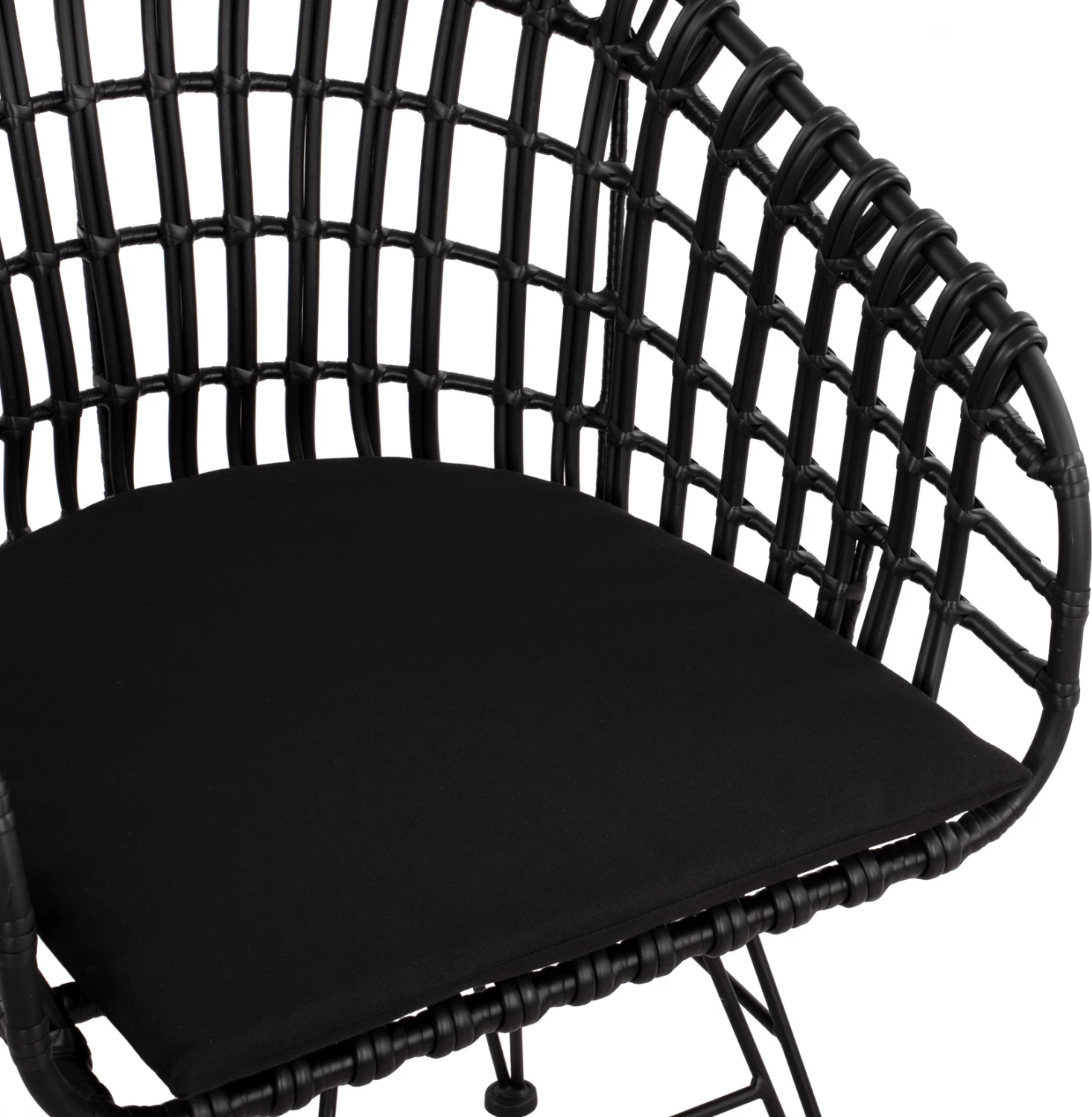 Karrige foleje metalike Allegra FH5456.02, thurje e zezë, 59x56.5x83 cm
