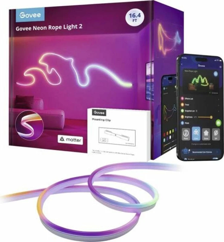 Dritë murale smart Govee H61D5, e zezë, 5m