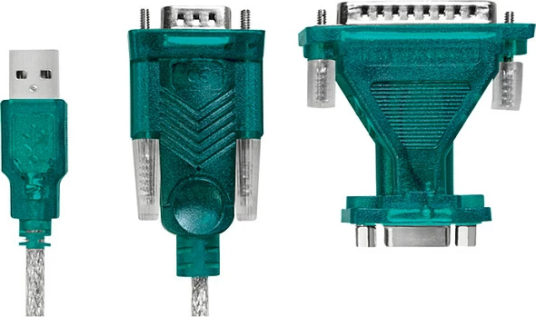 Kabllo adapter USB 2.0 LogiLink, USB-A në RS232 DB9/DB25, 1.3 m, e gjelbër
