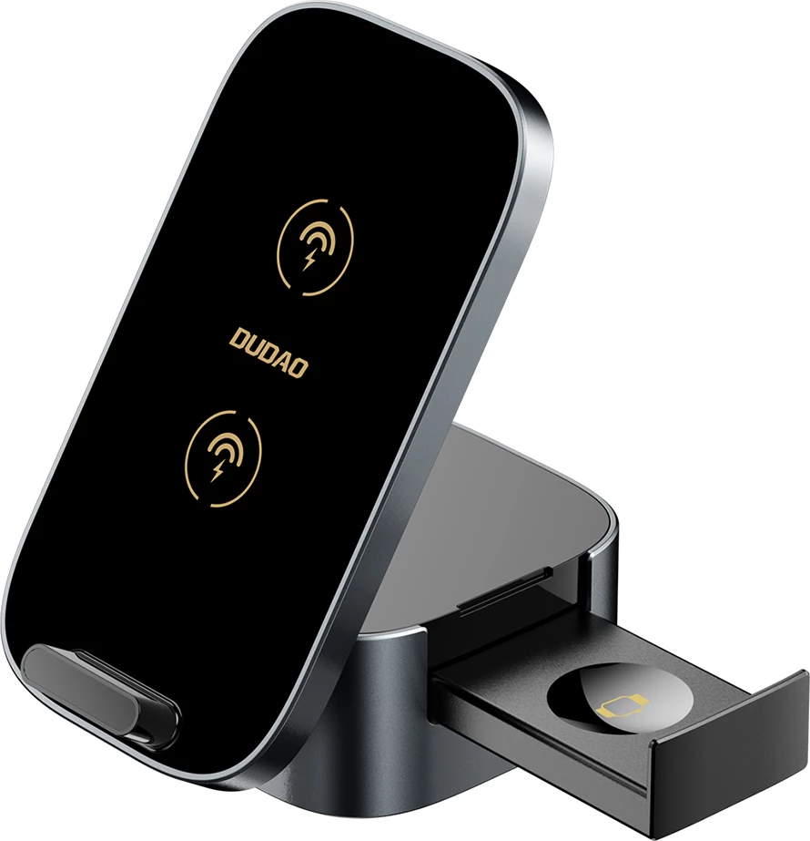 Karikues wireless 3-në-1 Dudao A11Pro+, 15W, për telefon, smartwatch dhe kufje, i zi