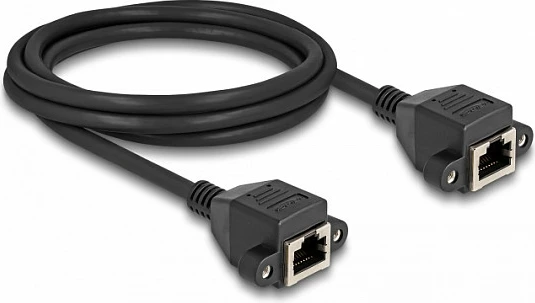 Kabllo zgjatës RJ50 DeLOCK, female-female, 2 m, S/FTP, e zezë