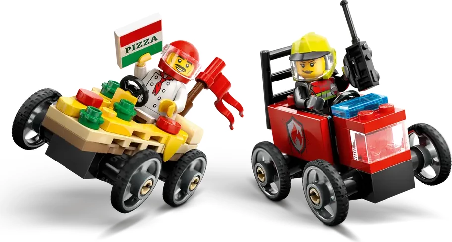 Pizza vs. Fire Truck Race Ca..