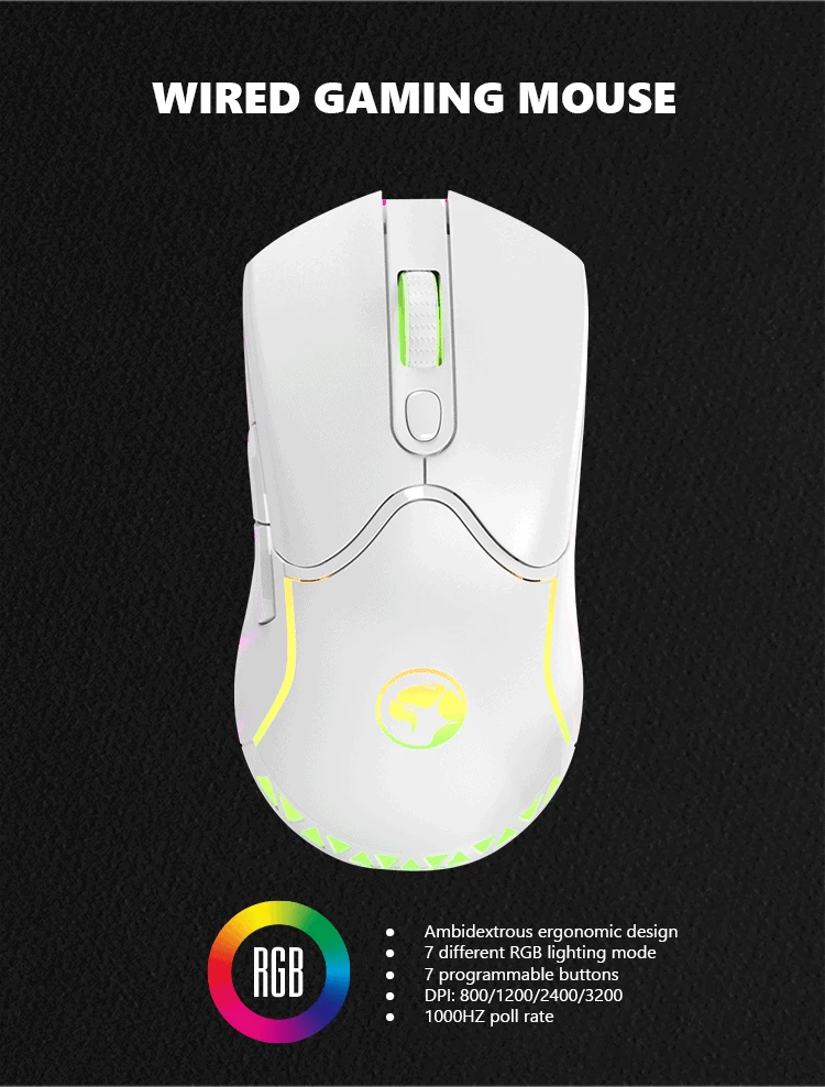 Set 3 në 1 MARVO CM310 WH EN