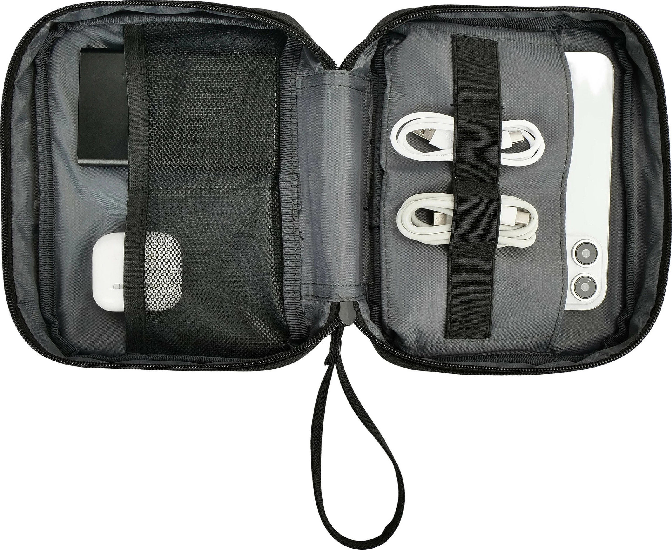 Çantë organizuese aksesorë tech Conceptronic, me zinxhir, 200 x 145 x 60 mm, e zezë
