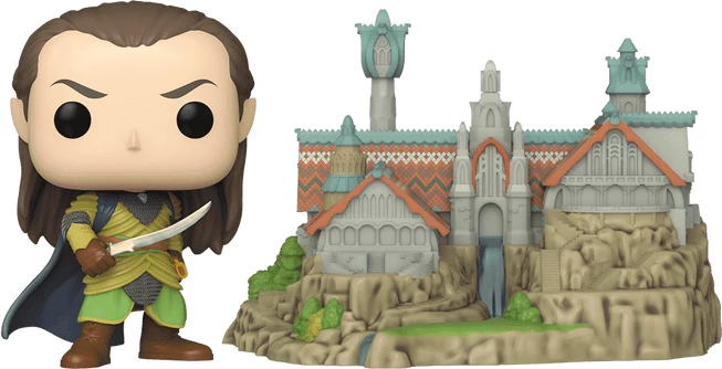 Set figurina koleksionuese Funko POP! Town Lord of the Rings S8 Elrond & Rivendell