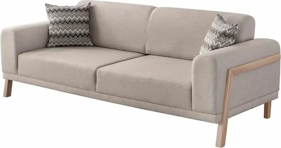 Divan treshe Atelier del Sofa, ngjyrë latte-krem