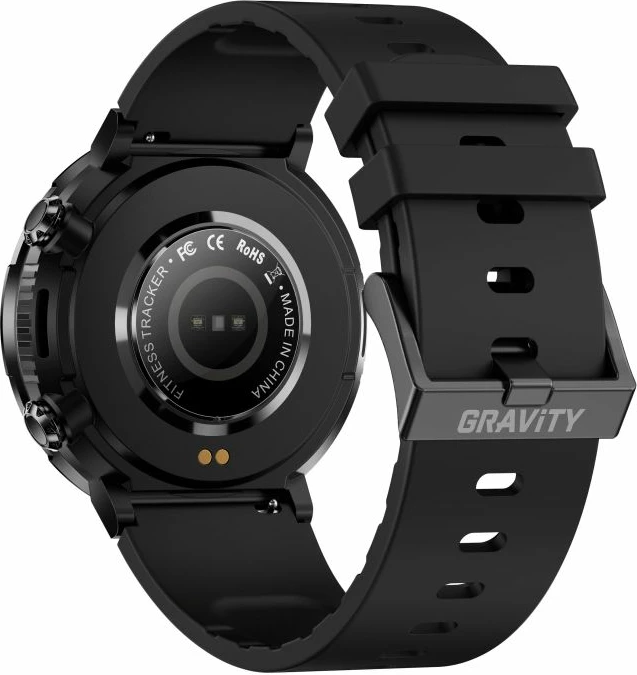 Smartwatch Gravity për meshkuj, e zezë