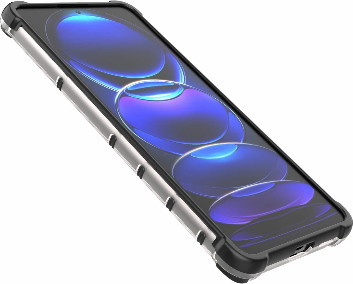 Mbështjellës Hurtel Honeycomb për Xiaomi Redmi Note 12 Pro+, i zi
