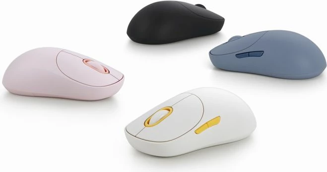 Maus Xiaomi Wireless Mouse 3, 2.4GHz + Bluetooth, 1200DPI, silent click, off-white/krem