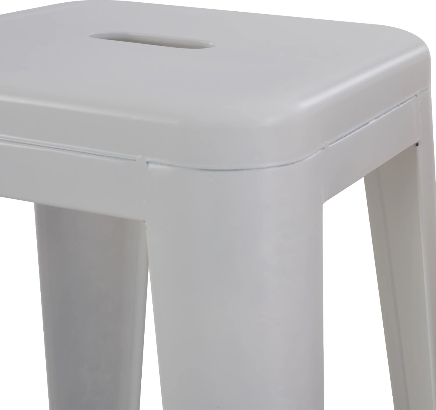 Karrige për bar MELITA-PRO FH8642.41 metalike, ngjyrë e bardhë mat, 43x43x78H cm