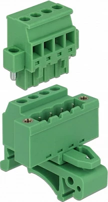 Bllok terminal DeLOCK 65931, montim DIN rail, 2 pika lidhjeje, AWG 24-12, i gjelbër