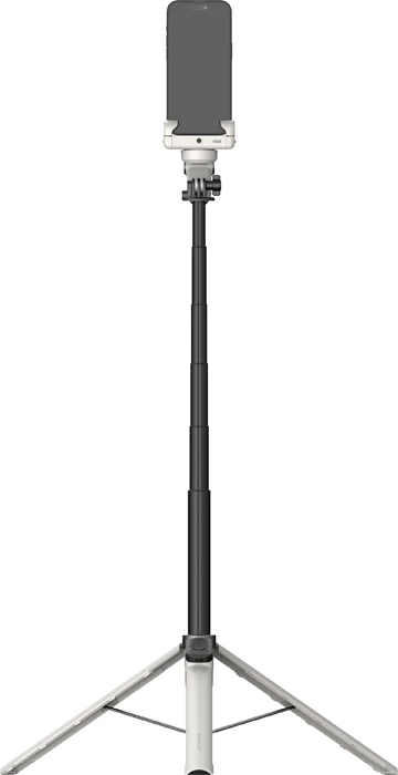 Gimbal për celular AOCHUAN Smart M3 Pro 4-në-1, ndriçim RGB, 360° rrotullim, bateri 1000 mAh, i bardhë, set me telekomandë