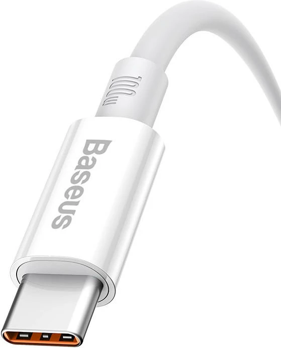 Kabllo USB në USB-C Baseus Superior, 100W, 0.25m, e bardhë