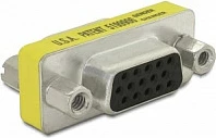 Adapter VGA DeLOCK Sub-D 15 pin, femër-femër, i verdhë