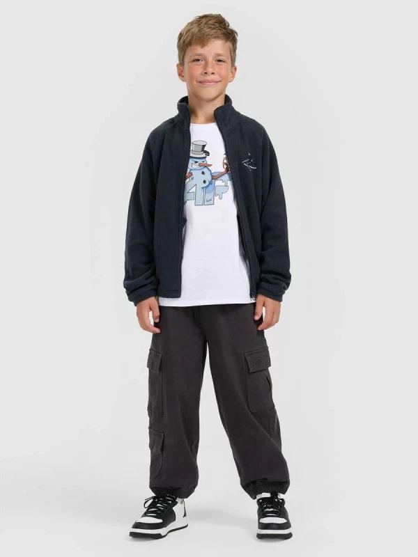 Fleece për djem 4f, me jakë të ngritur