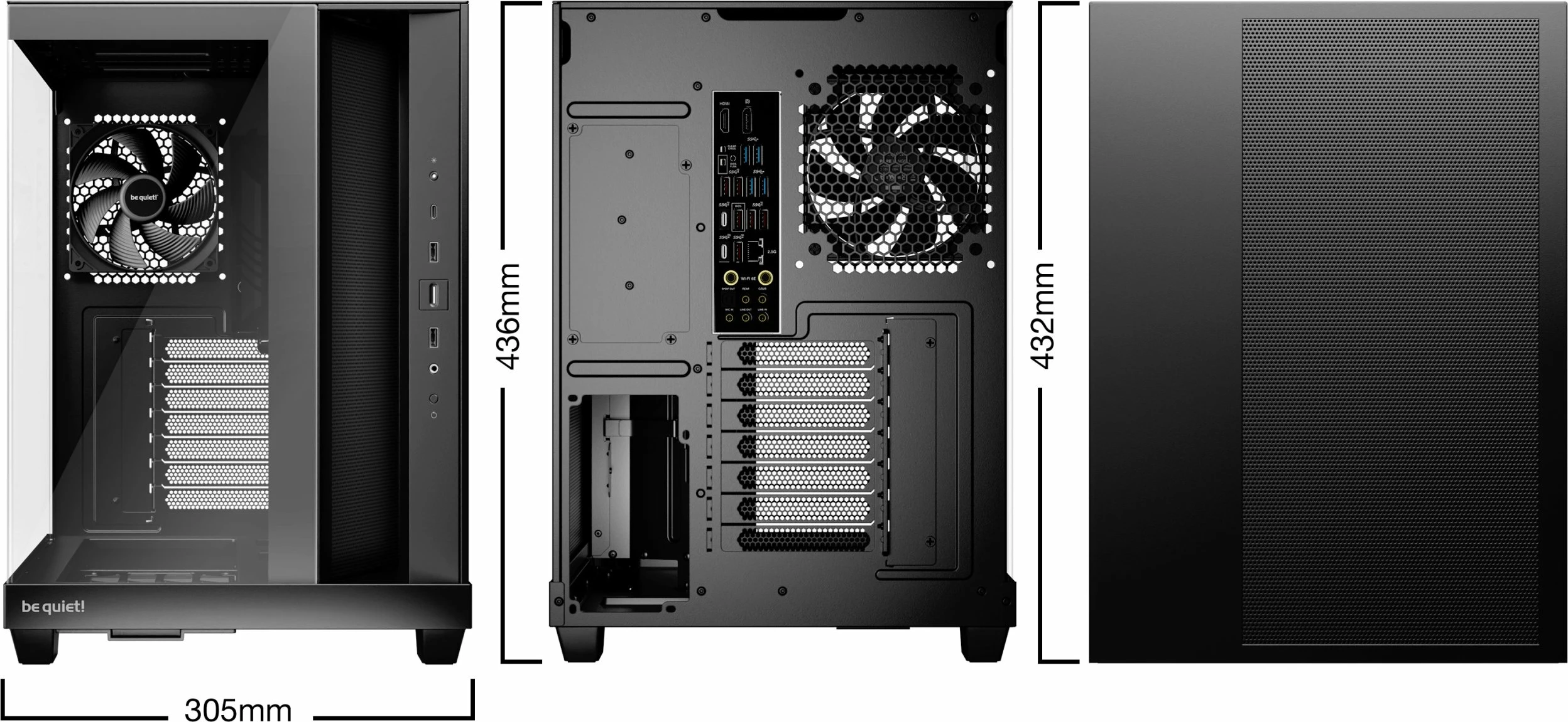 Kasë be quiet! Light Base 500 BGW83 Midi Tower, ATX/mATX/Mini-ITX, 4x 120mm PWM, pa RGB, e zezë